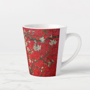 Caneca De Café Latte Van Gogh Almond Blossoms Red