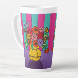 Caneca De Café Latte Vase Amarelo