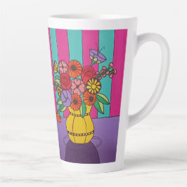 Caneca De Café Latte Vase Amarelo