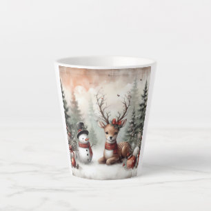 Caneca De Café Latte Vedante/boneco de neve clássico