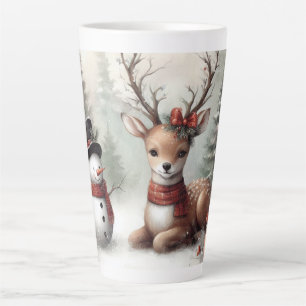 Caneca De Café Latte Vedante/boneco de neve clássico