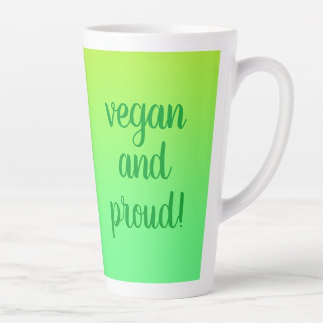 Caneca De Café Latte "Vegan E Orgulhoso" (Direita)