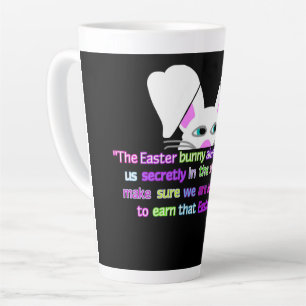 Caneca De Café Latte Vejo Você, Páscoa Coelhinha De Lata Grande