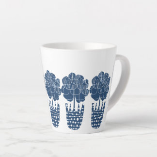 Caneca De Café Latte Verdadeira Planta Azul