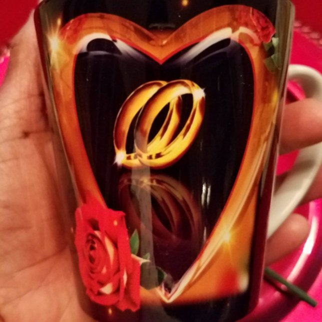 Caneca De Café Latte Verdadeiro Dia de Noivado  (Criador carregado)