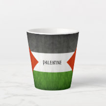 Vergonha Destressada Bandeira Palestina Latte Mug