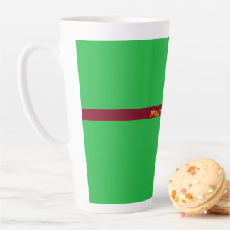 Caneca De Café Latte Vermelho e Verde