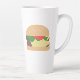 Caneca De Café Latte Vetor de Foodie de Cheeseburger Legal