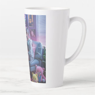 Caneca De Café Latte Vibes de Gamer Girl Y2K – Tecnologia Retro e Estét