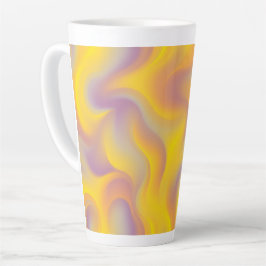 Caneca De Café Latte Vibrant Abstract Swirl 