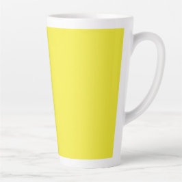 Caneca De Café Latte Vibrant Solid Yellow Background 