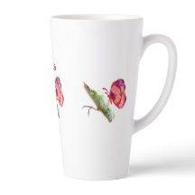Vibrant watercolor butterfly late mug