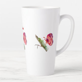 Caneca De Café Latte Vibrant watercolor butterfly late mug