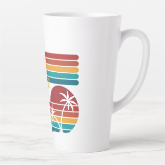 Caneca De Café Latte Vibrante. Na moda. Summer Latte Mug