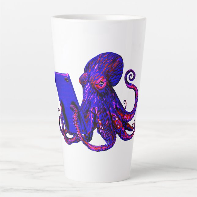 Caneca De Café Latte Vício em Inkternet (Frente)