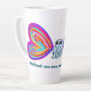 Caneca De Café Latte Vida adulta: zero estrelas (Canecas de Latte)