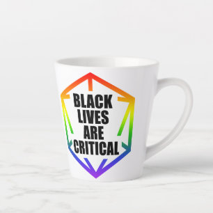 Caneca De Café Latte Vidas negras são críticas [LGBTQ+]