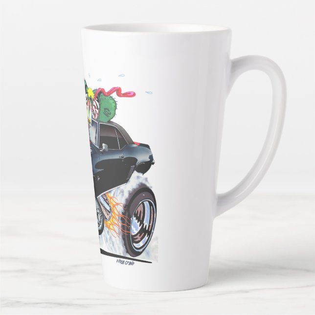Caneca De Café Latte Vince Crains "Z RATED" 1969 Camaro Latte Mug (Direita)
