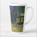 Caneca De Café Latte Vincent van Gogh - Cafe Terrace à Noite<br><div class="desc">Vincent van Gogh - Cafe Terrace à Noite</div>