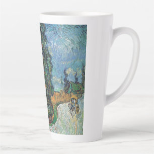 Caneca De Café Latte Vincent Van Gogh - Estrada com Cypress e Star