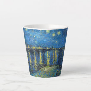 Caneca De Café Latte Vincent van Gogh Starry Night Over the Rhone
