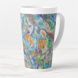 Caneca De Café Latte Vintage Abstract Dream –Sepia Fantasy Nature