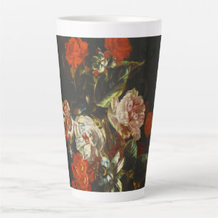 Caneca De Café Latte Vintage Ainda Life with Flowers