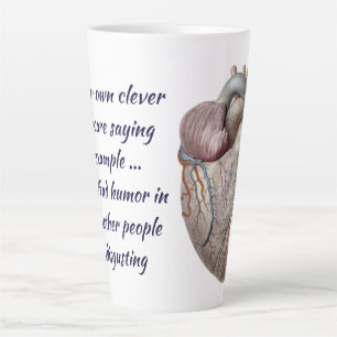 Caneca De Café Latte Vintage Anatomia Humana Órgãos Cardíacos Saudáveis