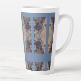 Caneca De Café Latte Vintage Azul
