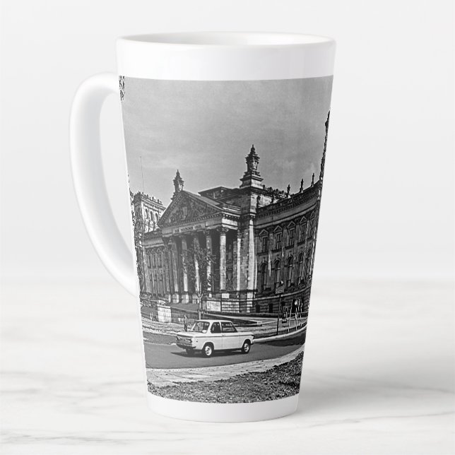 Caneca De Café Latte Vintage Berlin Reichstag Parlamento (Ângulo esquerdo)