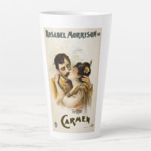 Caneca De Café Latte Vintage Carmen The Kiss Ópera Poster