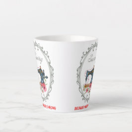 Caneca De Café Latte Vintage, costuração vitoriana