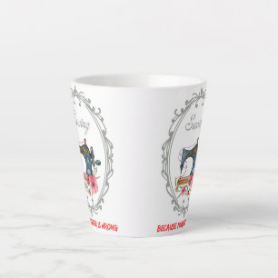 Caneca De Café Latte Vintage, costuração vitoriana