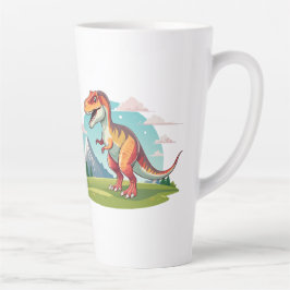 Caneca De Café Latte Vintage em forma de boneca Dinossauro T Rex com Mo