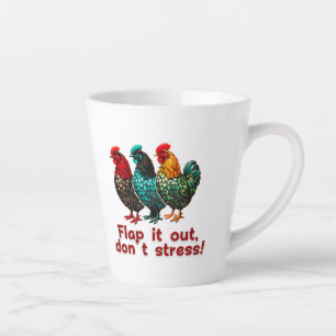 Caneca De Café Latte Vintage Engraçado Galinha Retro Fazenda Farmador d