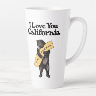 Caneca De Café Latte Vintage "I Love You, California Bear"