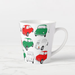 Caneca De Café Latte Vintage - Padrão De Carro Italiano Latte Mug