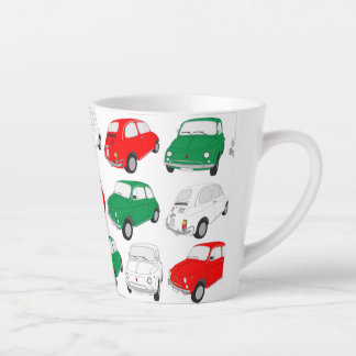 Caneca De Café Latte Vintage - Padrão De Carro Italiano Latte Mug