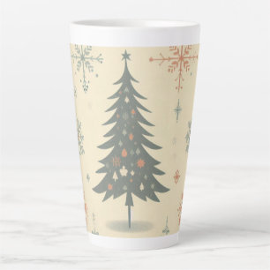 Caneca De Café Latte Vintage/Retro Natal moderno/inverno