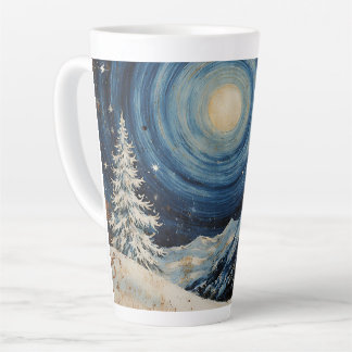 Caneca De Café Latte Vintage Winter Christmas Escape