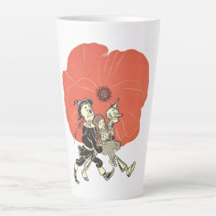 Caneca De Café Latte Vintage Wizard of Oz, Dorothy with Poppy Flowers