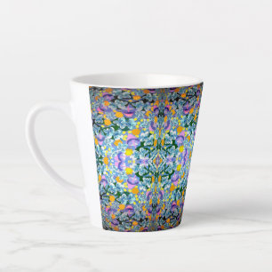 Caneca De Café Latte Violetas E Luzes