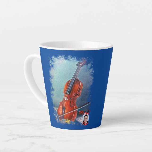 Caneca De Café Latte Violín (Ângulo esquerdo)