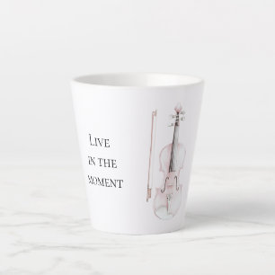 Caneca De Café Latte Violino Pink Blush