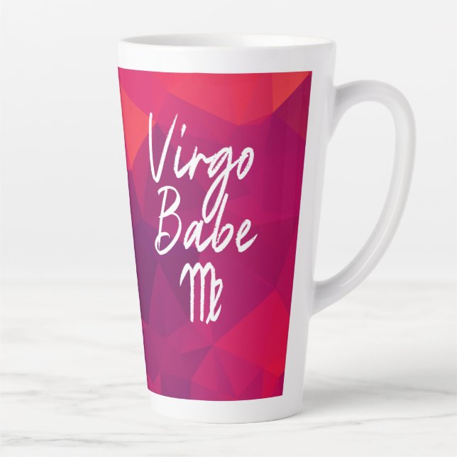 Caneca De Café Latte Virgo Babe Zodiac - Sinal de Estrela Aniversário (Direita)
