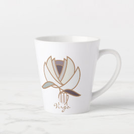 Caneca De Café Latte Virgo Zodiac Boho Coffee Mug