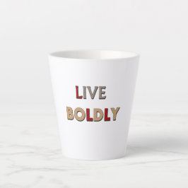 Caneca De Café Latte Viva Corajosamente