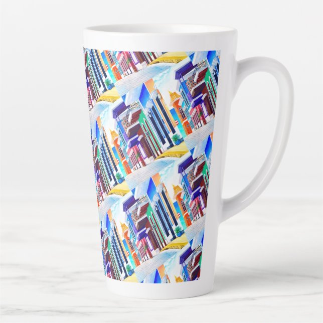 Caneca De Café Latte ¡Viva Porto Rico! (Direita)