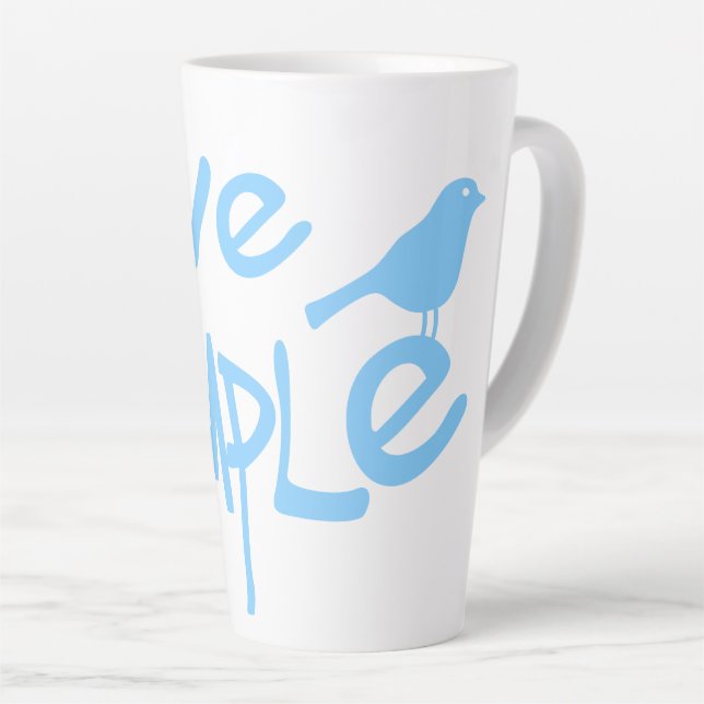 Caneca De Café Latte Viva Simples (Ângulo direito)