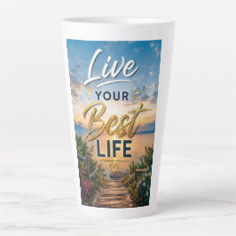 Caneca De Café Latte Viva Sua Melhor Vida